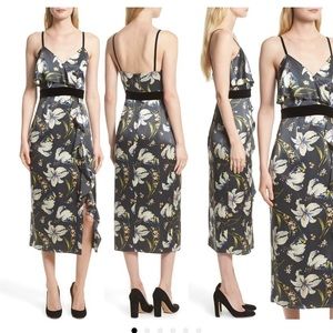 Cinq a Sept Floral Satin Leena Dress 8